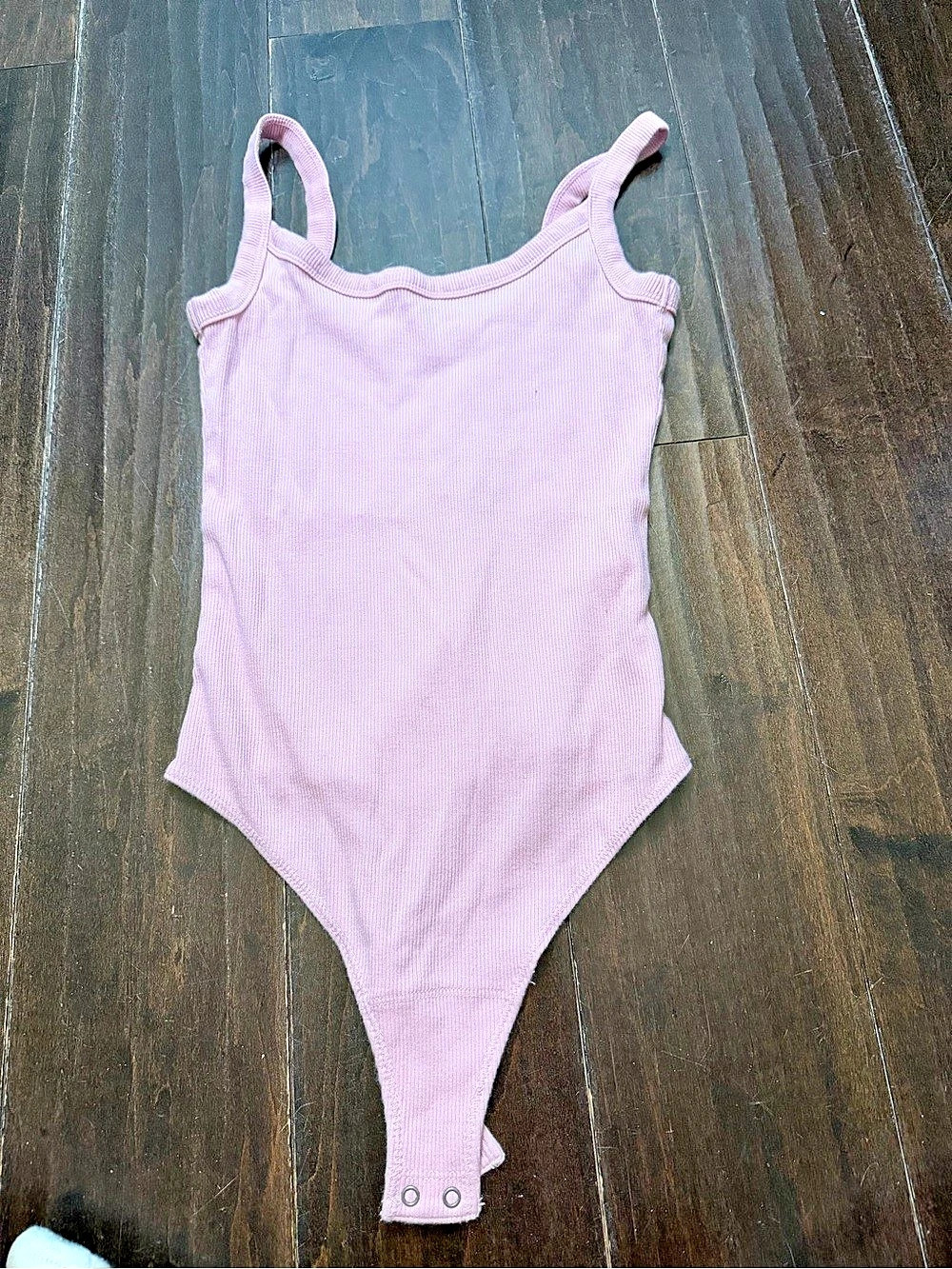 Abercrombie & Fitch Soft A&F Rib Scoop Bodysuit Pink Small